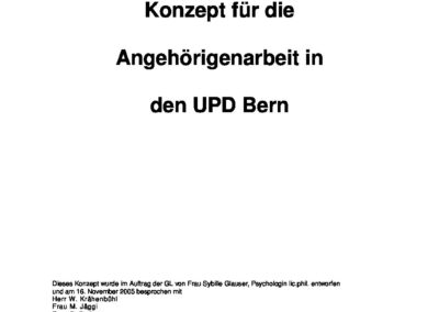 Konzept Angehörigenarbeit – UPD Bern