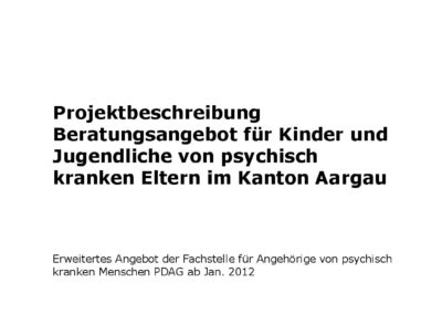 Konzept Kinder und Jugendliche – Psychiatrische Dienste Aargau